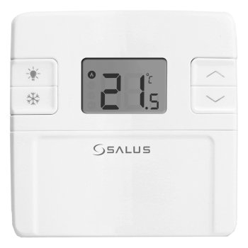 Комнатный термостат беспроводной SALUS RT305RF, с приёмником, 868 МГц, питание от батареек, белый